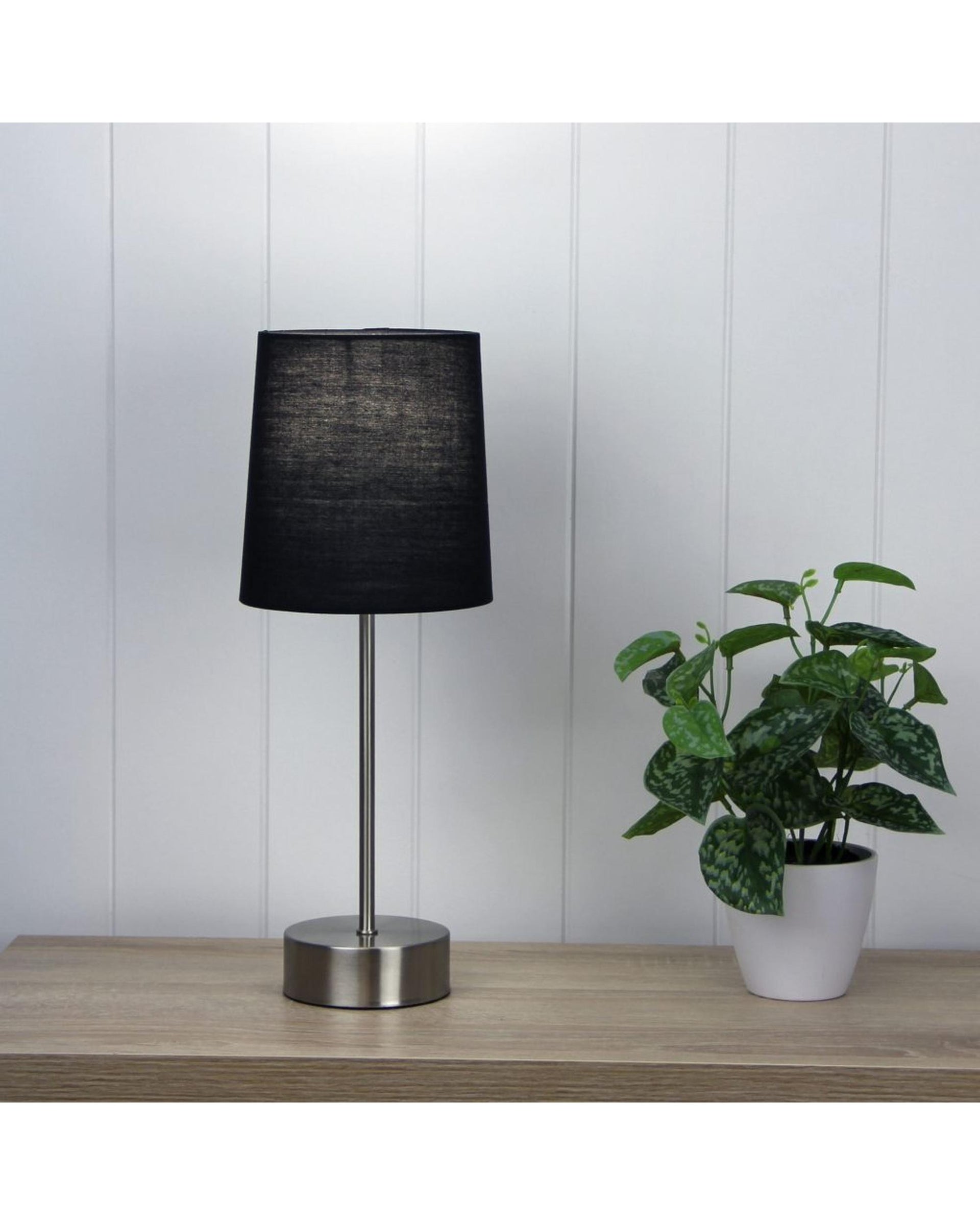Lancet ON-OFF Touch Lamp Black Shade Oriel Lighting