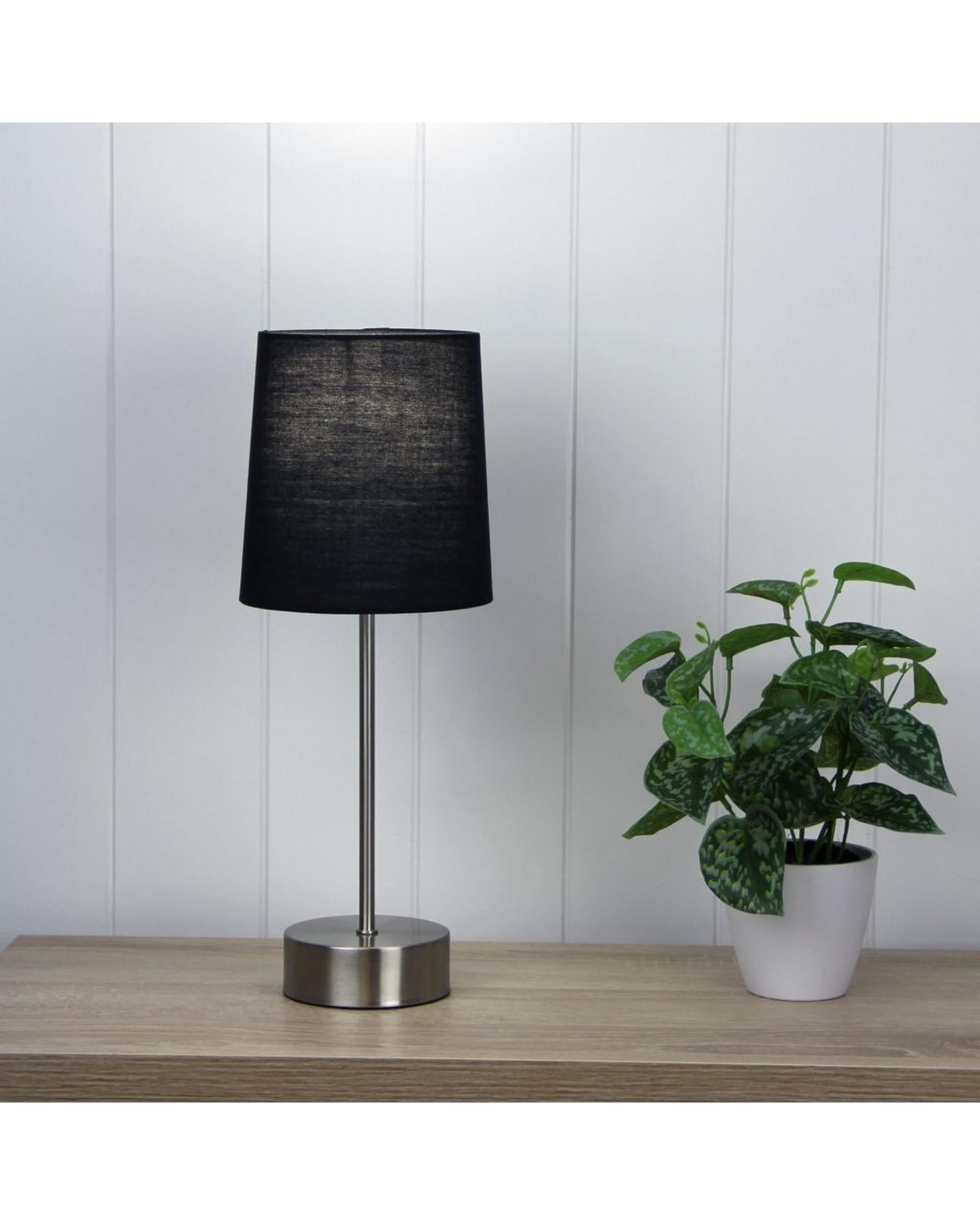Lancet ON-OFF Touch Lamp Black Shade Oriel Lighting