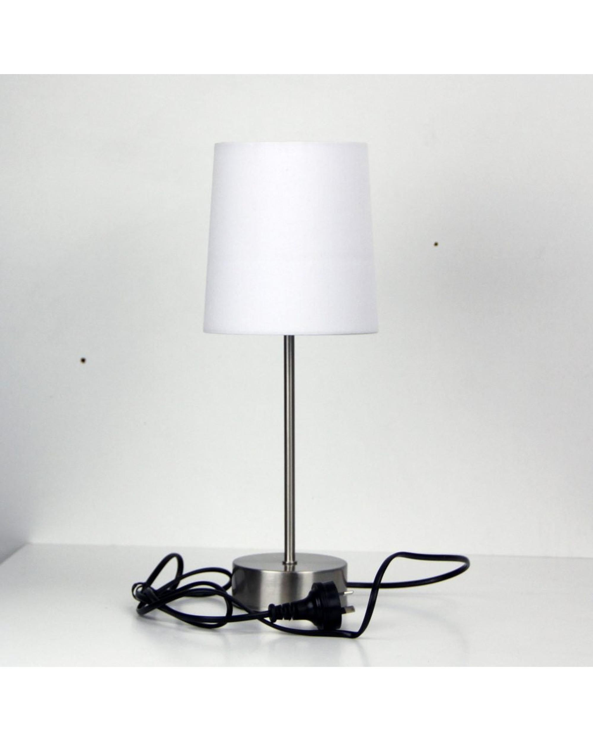 Lancet ON-OFF Touch Lamp White Shade Oriel Lighting