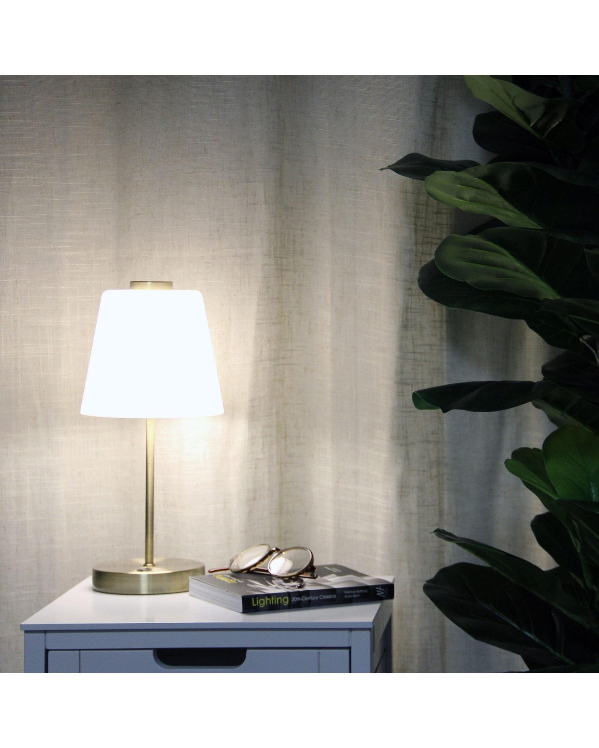 ERIK 5W LED Antique Brass Touch Lamp Oriel Lighting