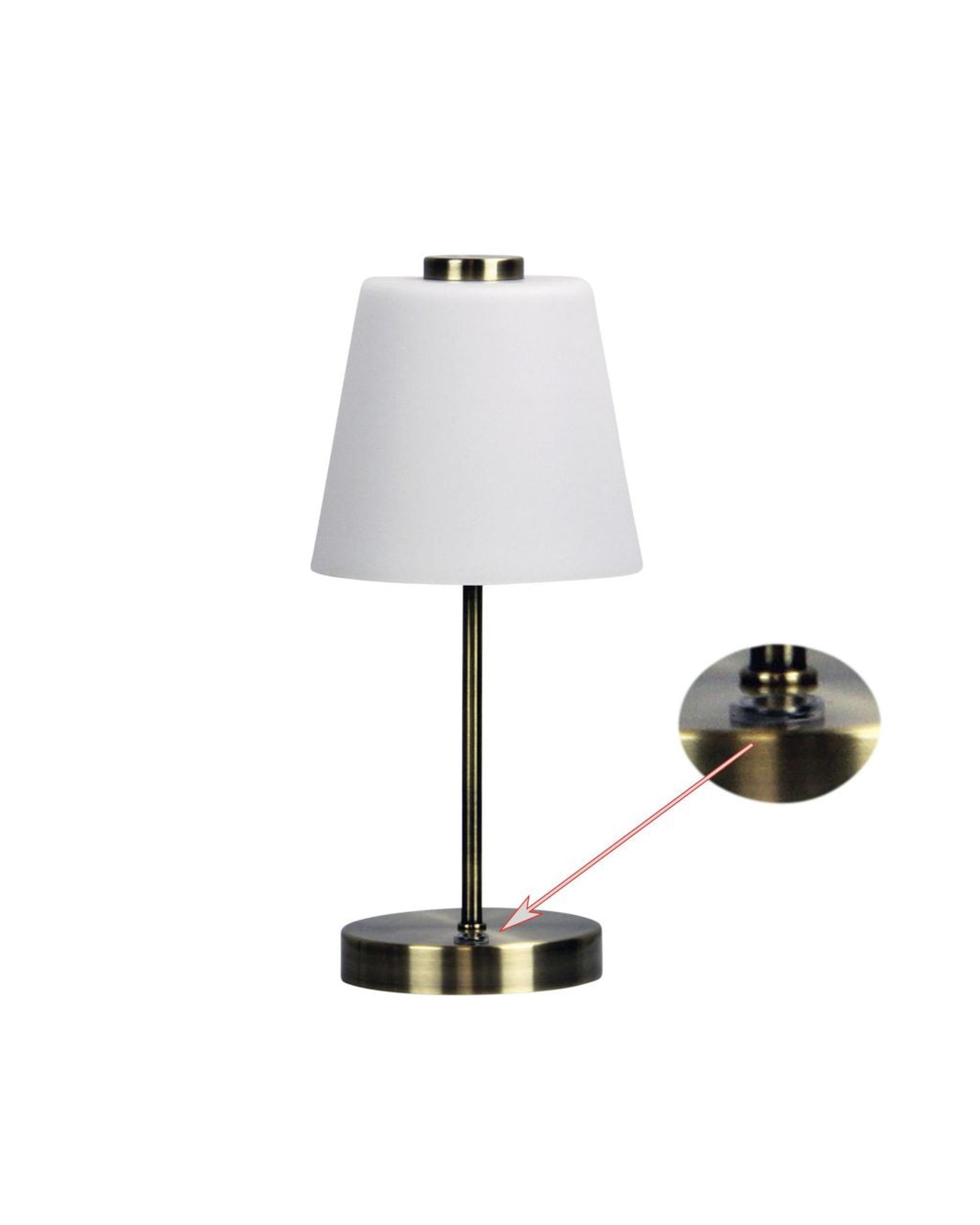 ERIK 5W LED Antique Brass Touch Lamp Oriel Lighting