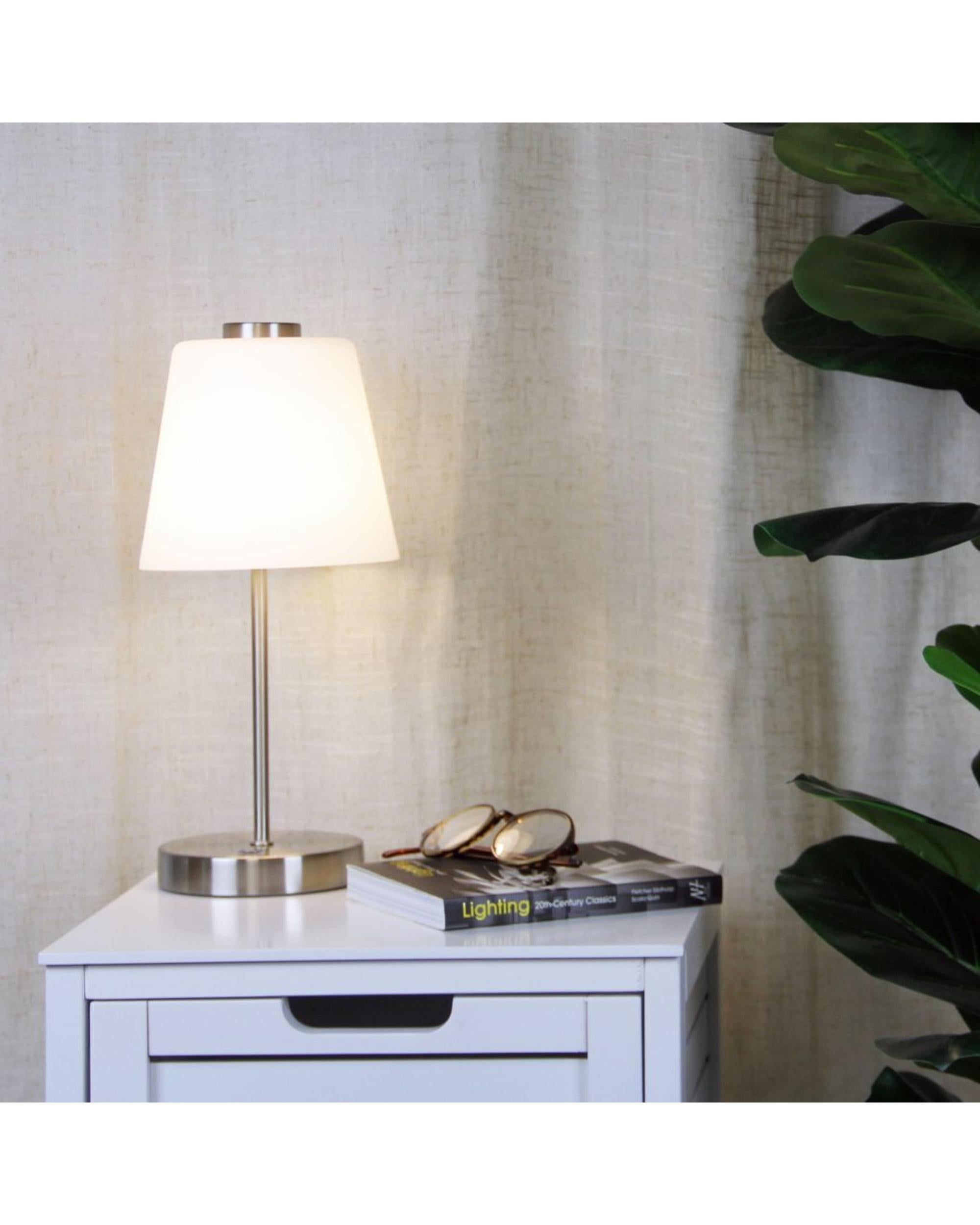 ERIK 5W LED Brushed Chrome Touch Lamp Oriel Lighting