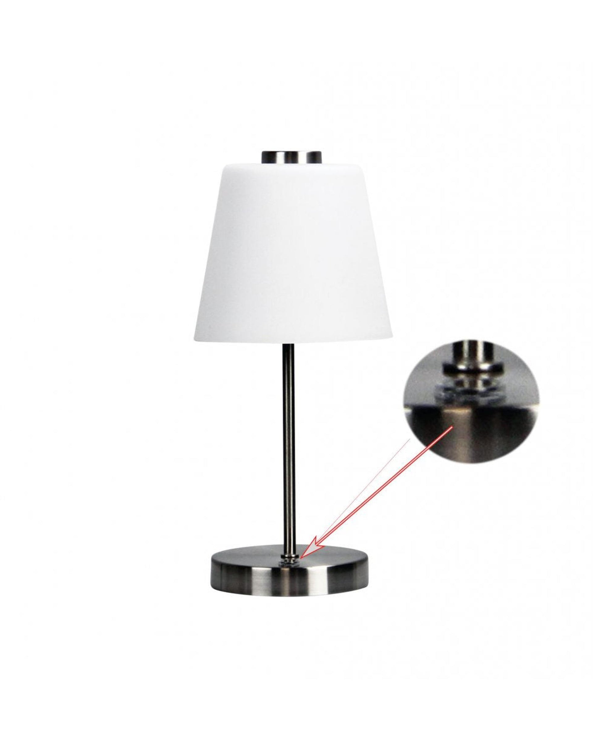 ERIK 5W LED Brushed Chrome Touch Lamp Oriel Lighting