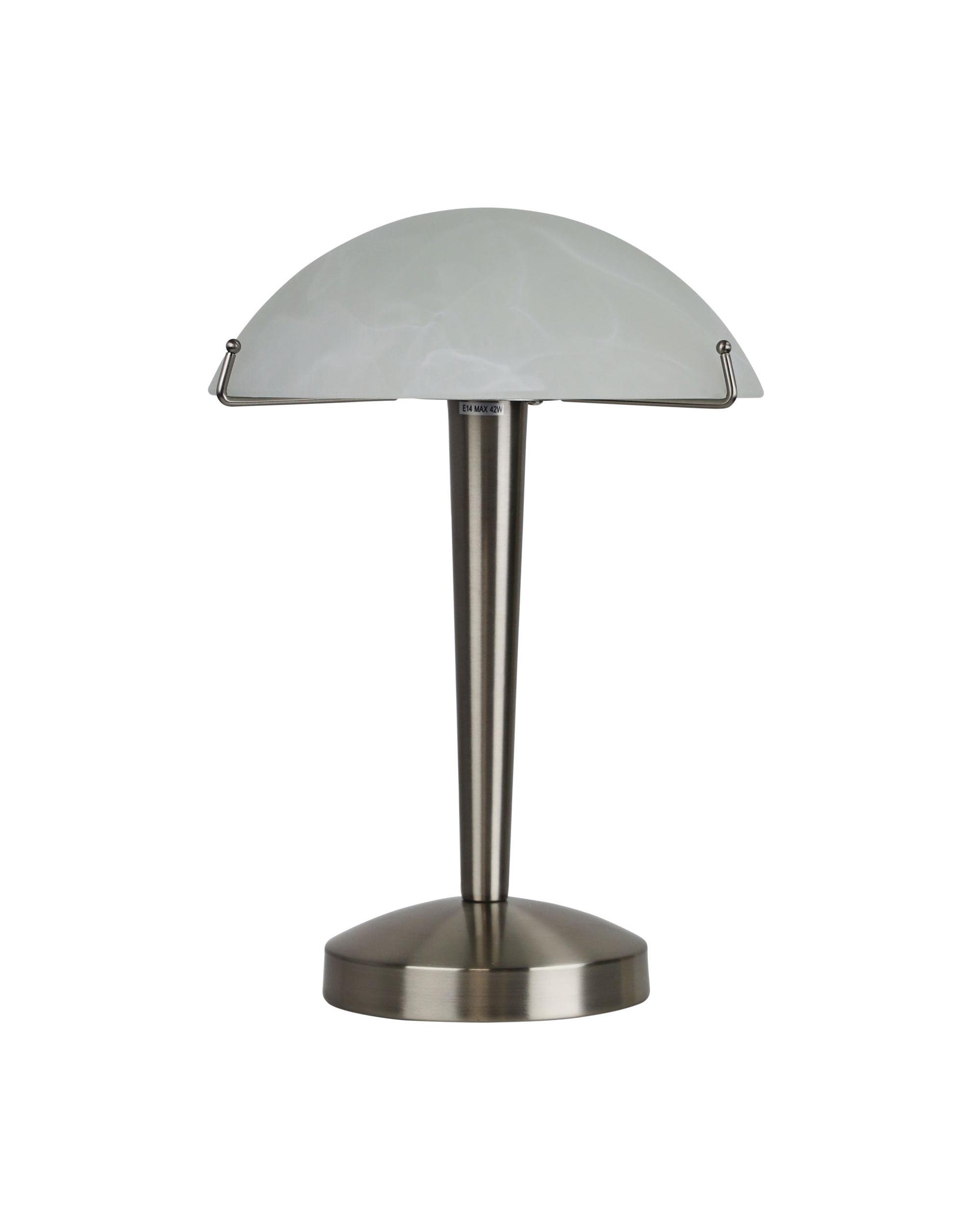 RUBY ON-OFF Brushed Chrome Touch Lamp Oriel Lighting