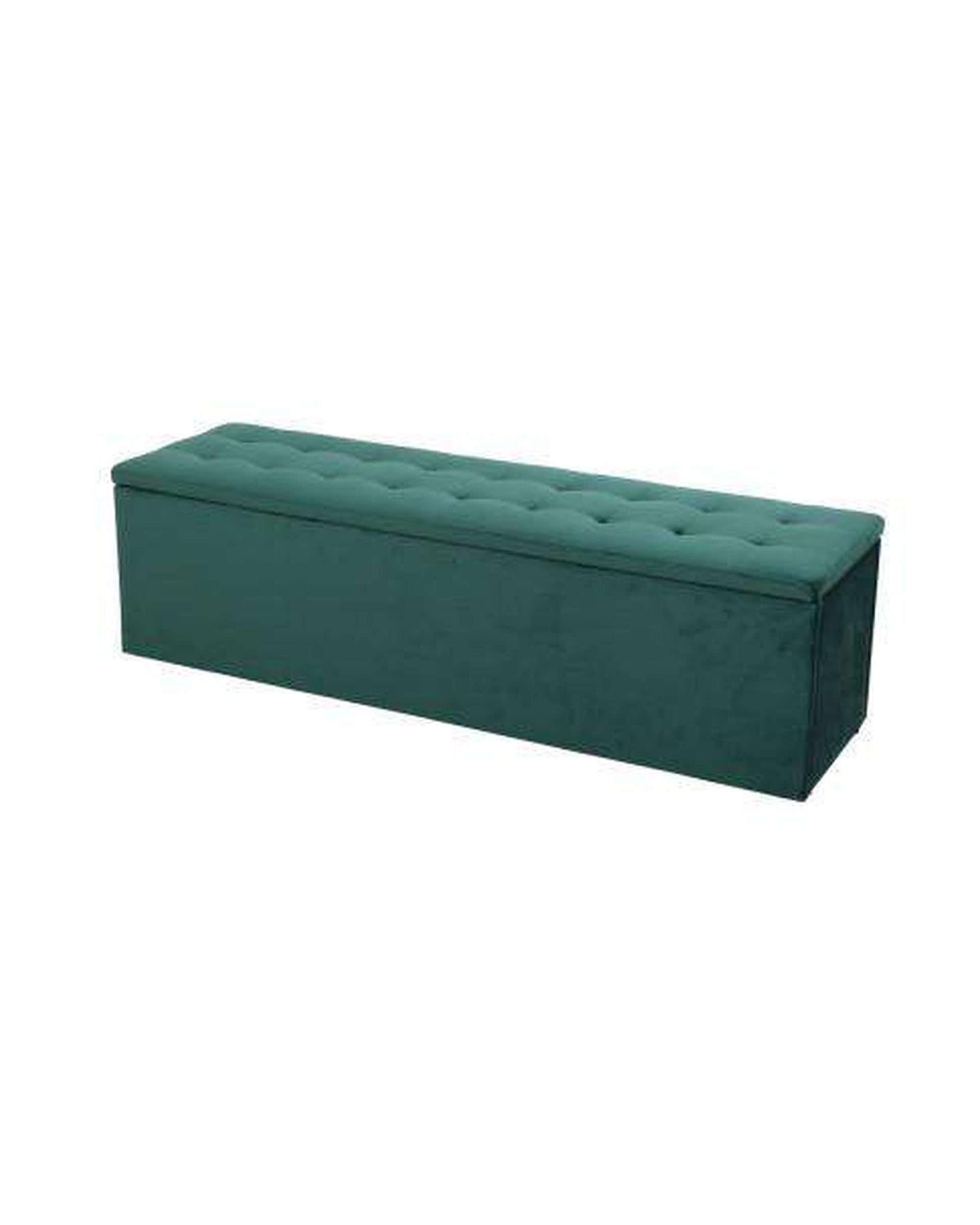 Storage Ottoman Blanket Box Velvet Foot Stool Rest Chest Couch Green Artiss