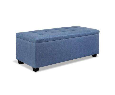 Premium Storage Ottoman - Blue Artiss
