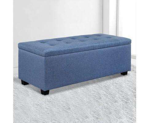 Premium Storage Ottoman - Blue Artiss