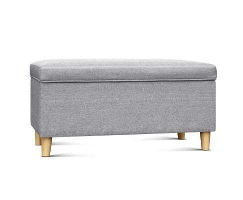 Kids Storage Ottoman - Light Grey Artiss