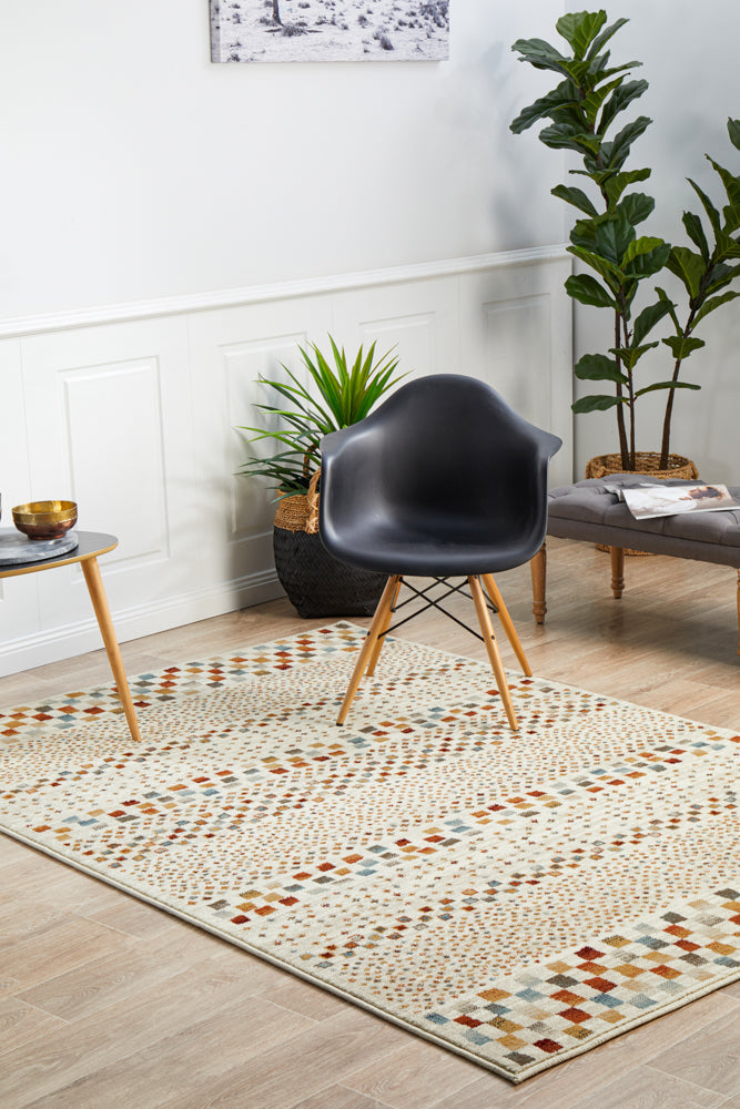 Oxford Squares Bone Rug Rug Culture