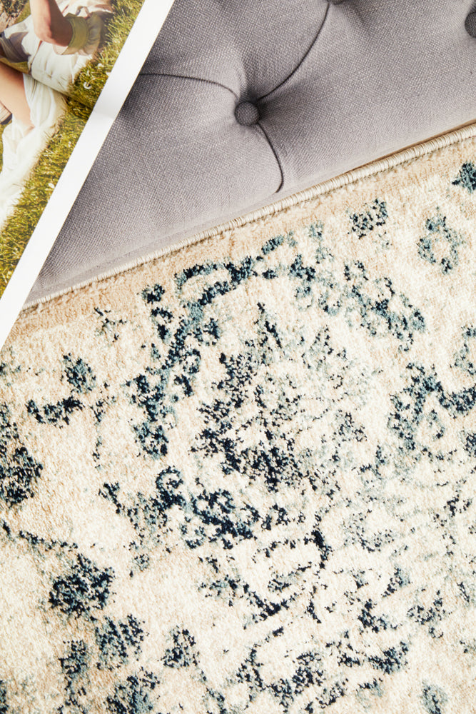 Oxford Illusion Blue Runner Rug Rug Culture