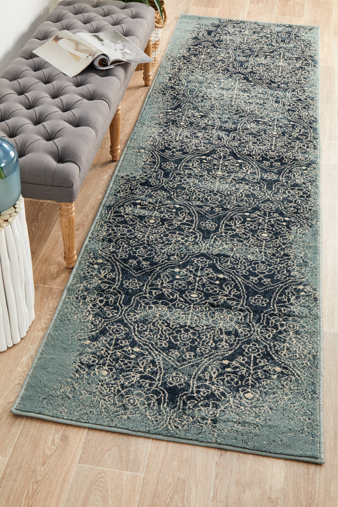 Oxford Edge Denim Runner Rug Rug Culture