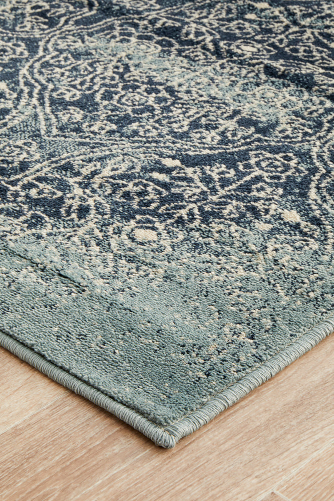 Oxford Edge Denim Runner Rug Rug Culture