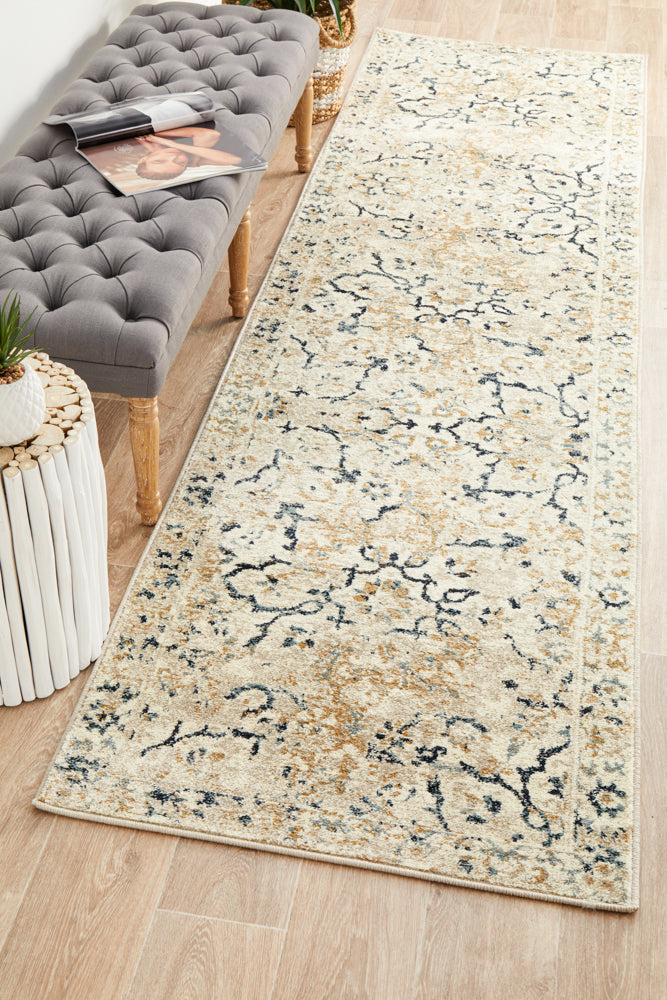 Oxford Stem Bone Runner Rug Rug Culture