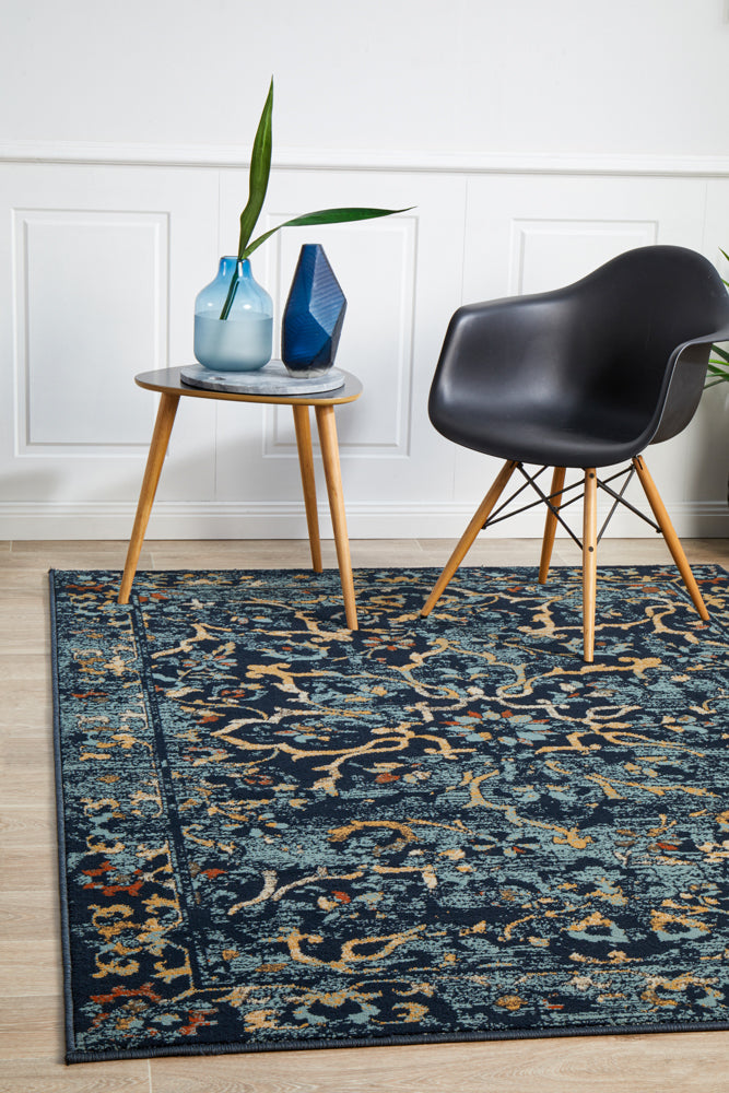 Oxford Stem Navy Rug Rug Culture