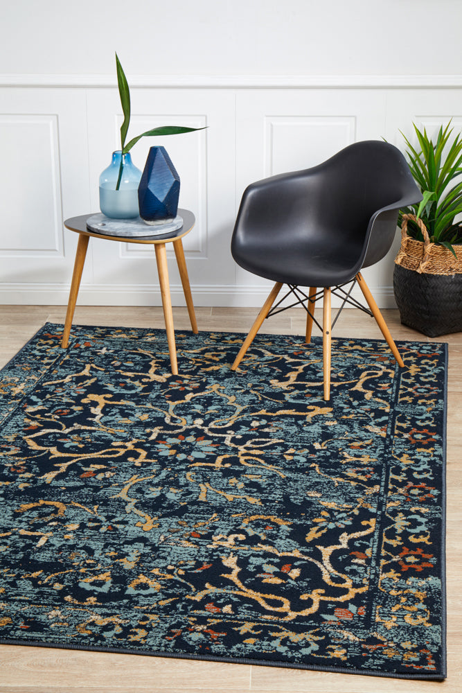 Oxford Stem Navy Rug Rug Culture
