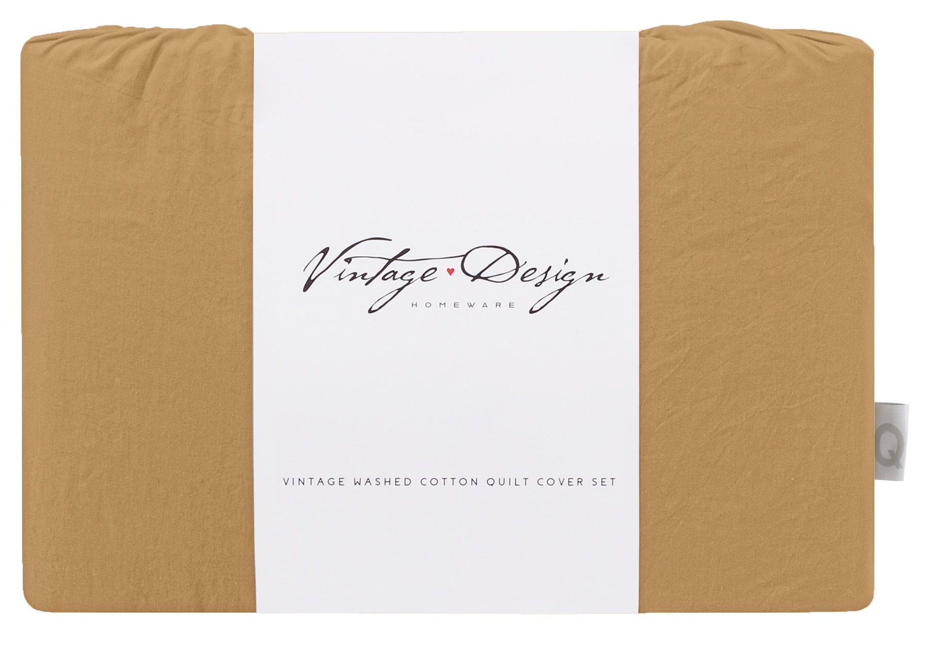 Vintage Design Ochre Gypsy 180TC Cotton Quilt Cover Set Vintage Design