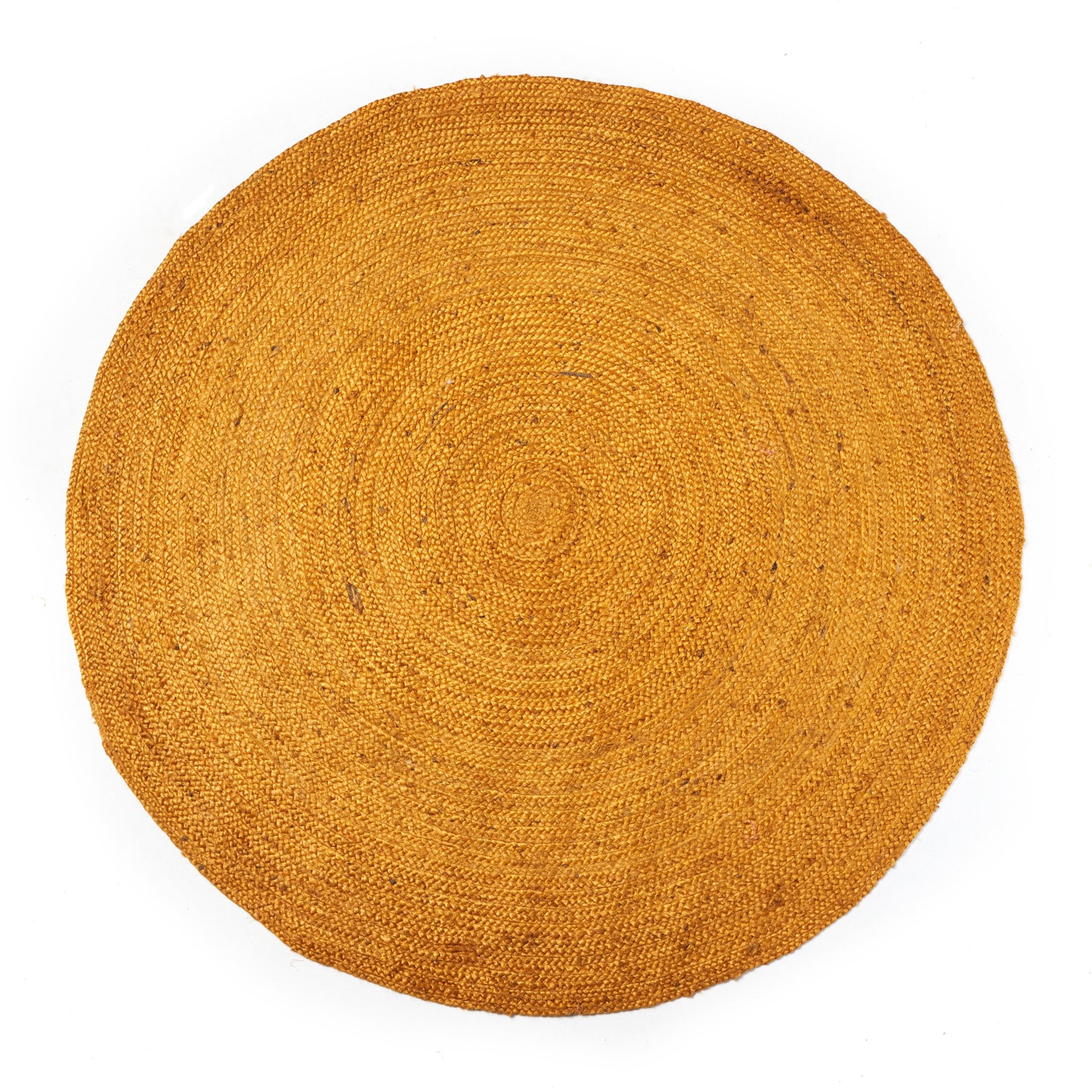 Vintage Design Benton Ochre Round Jute Rug Vintage Design