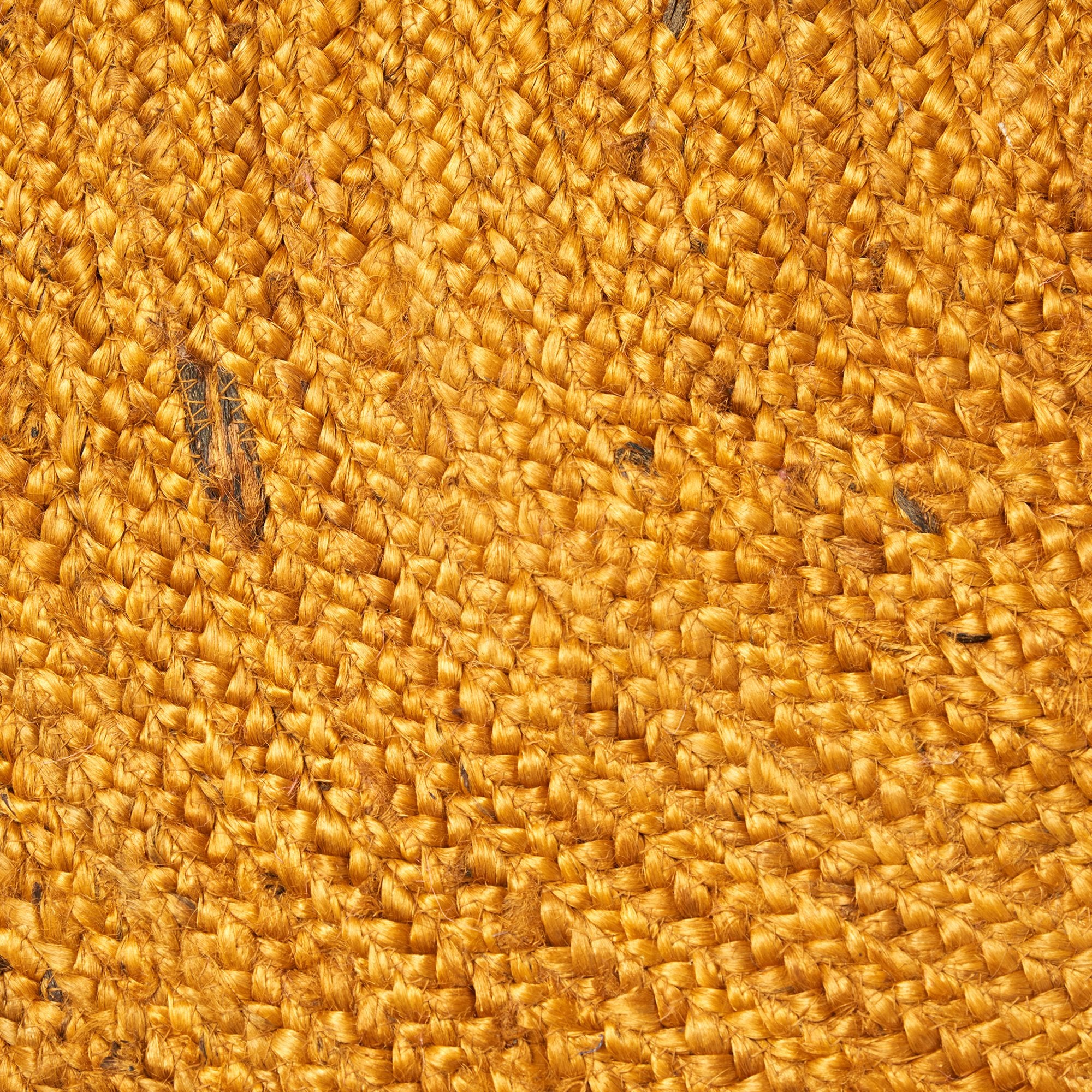 Vintage Design Benton Ochre Round Jute Rug Vintage Design