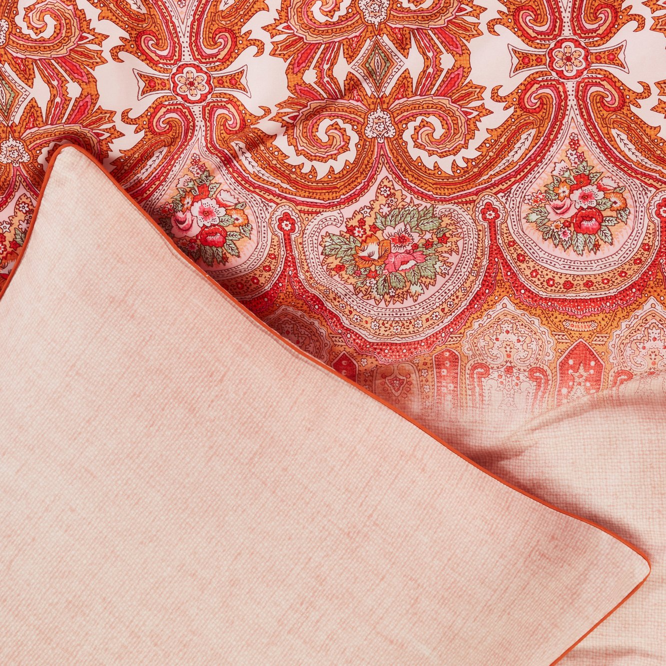 Bedding House Paisley Pink Sateen Quilt Cover Set Bedding House