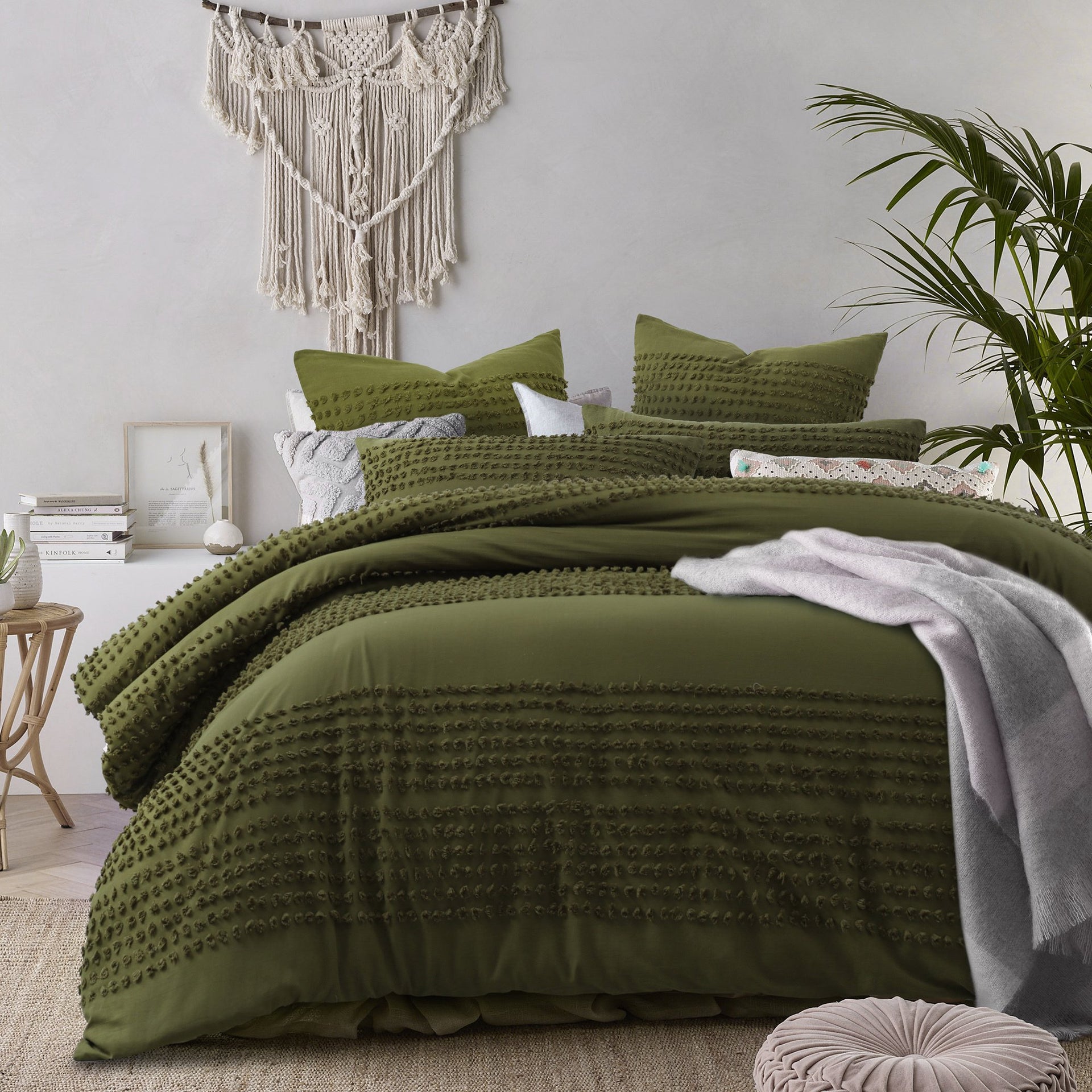 Vintage Design OLIVE Betty Cotton Quilt Cover Set Vintage Design