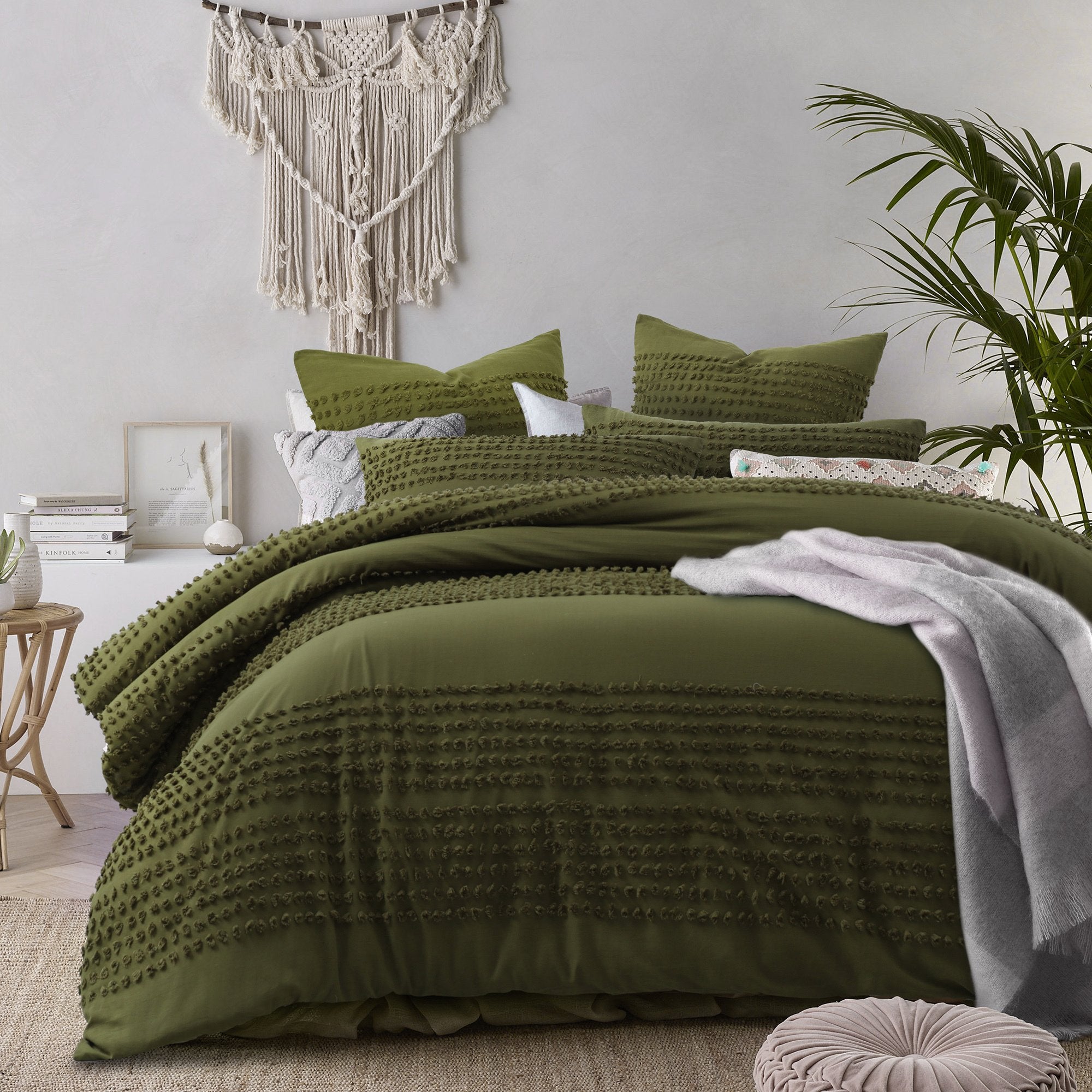 Vintage Design OLIVE Betty Cotton Quilt Cover Set Vintage Design