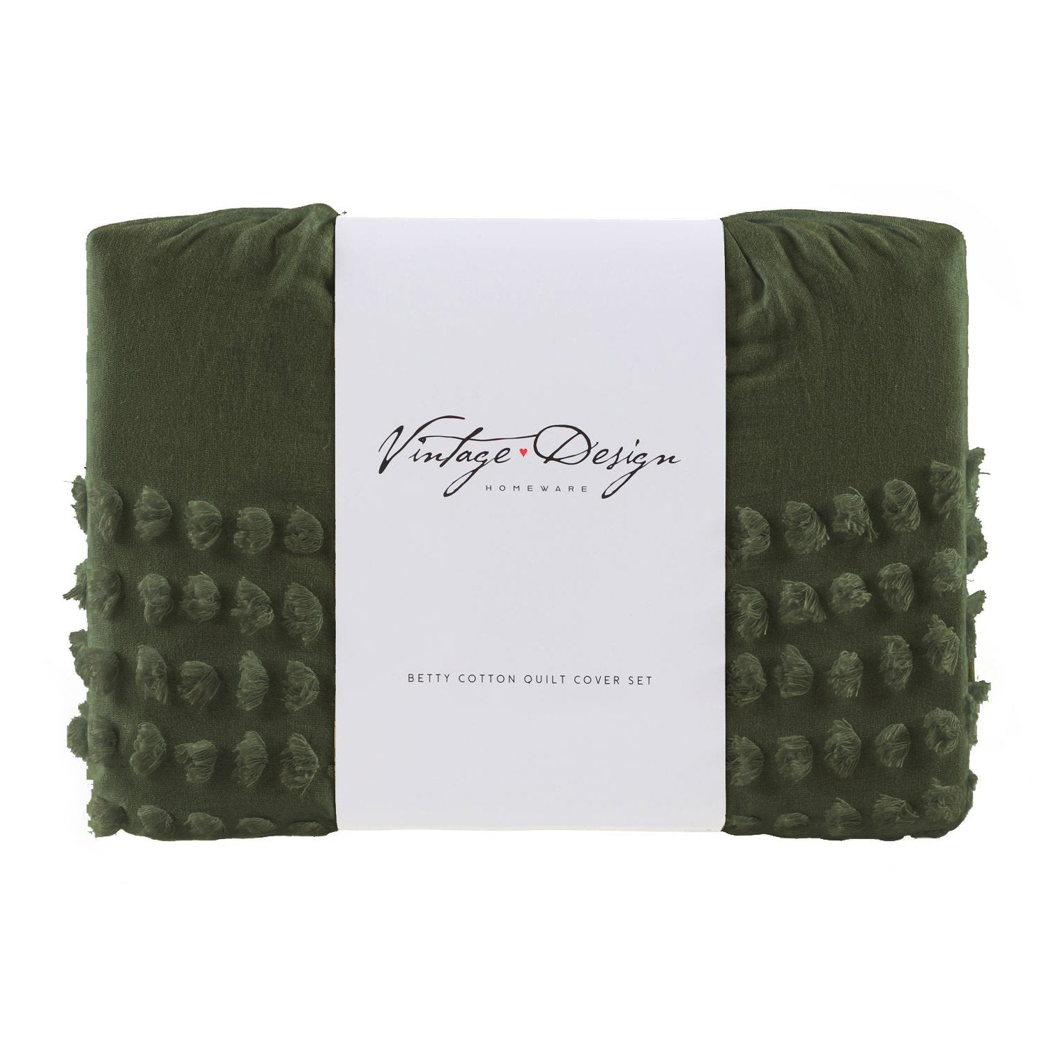 Vintage Design OLIVE Betty Cotton Quilt Cover Set Vintage Design