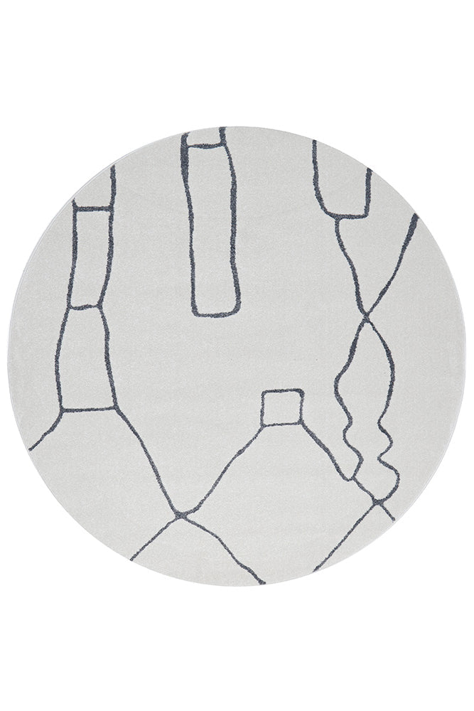 Paradise Amy Grey Round RUG CULTURE