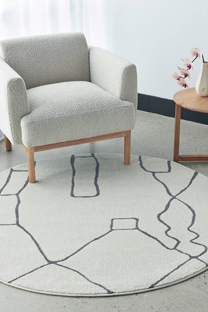 Paradise Amy Grey Round RUG CULTURE