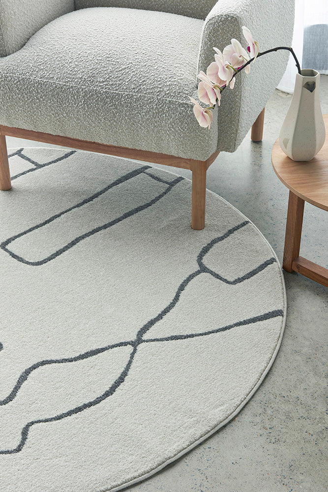 Paradise Amy Grey Round RUG CULTURE
