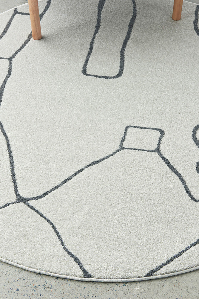 Paradise Amy Grey Round RUG CULTURE