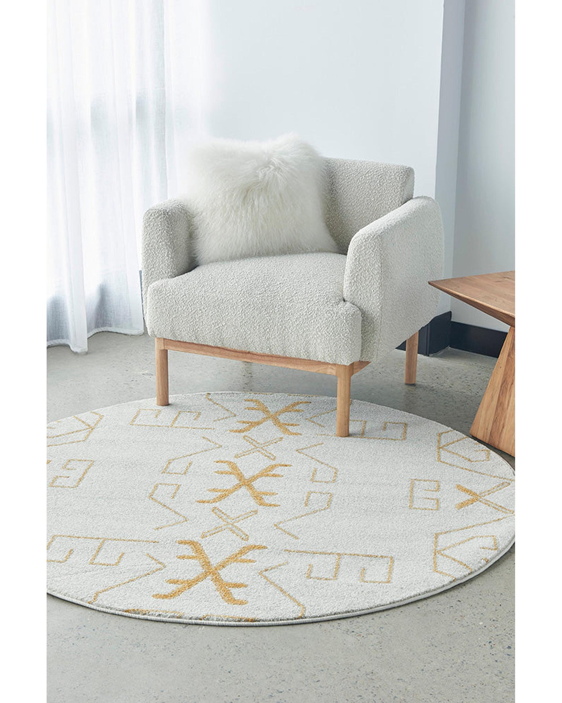 Paradise Cala Gold Round RUG CULTURE