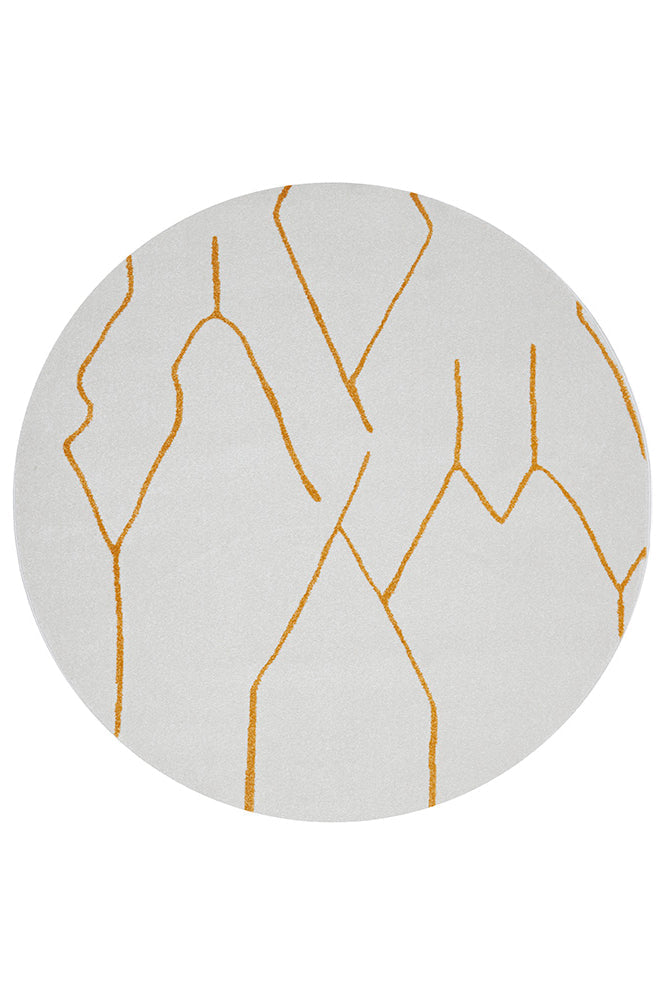 Paradise Ivy Gold Round RUG CULTURE