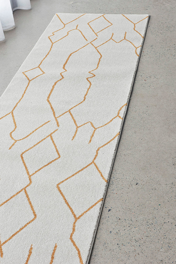 Paradise Ivy Gold Runner RUG CULTURE