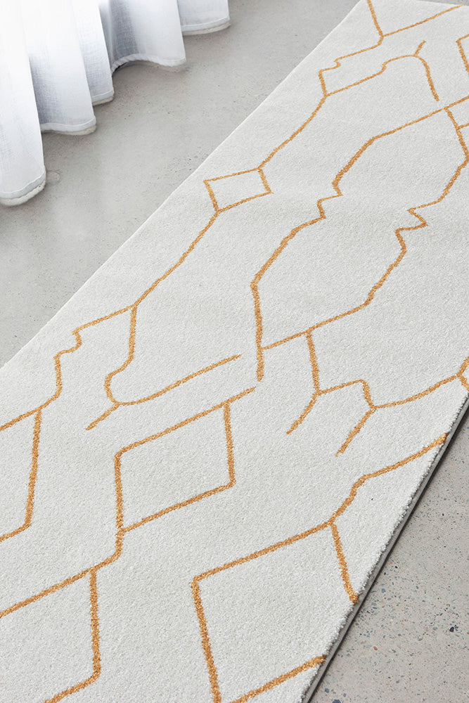 Paradise Ivy Gold Runner RUG CULTURE