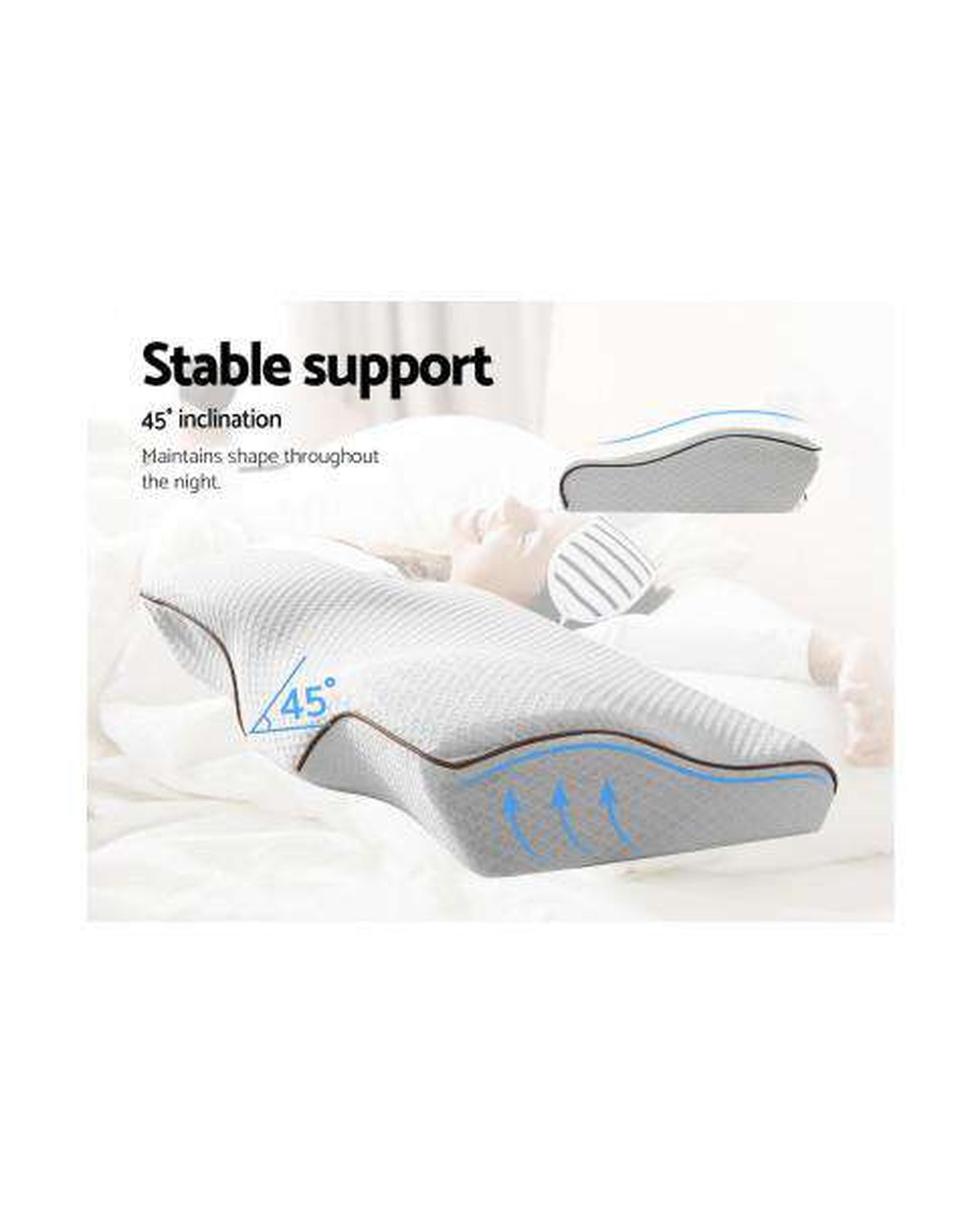 Memory Foam Pillow Neck Pillows Contour Rebound Pain Relief Support Giselle