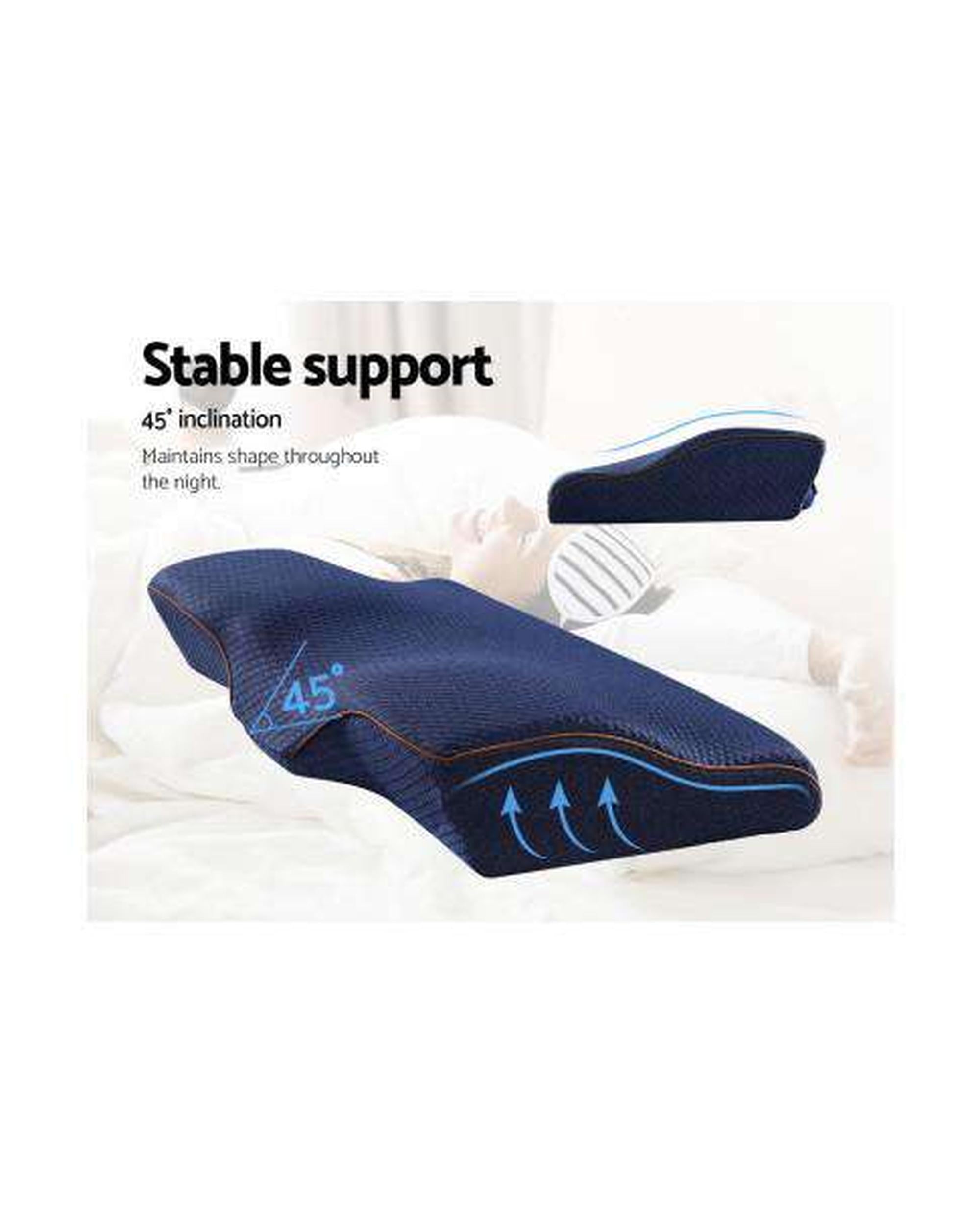 Memory Foam Pillow Neck Pillows Contour Rebound Pain Relief Support Giselle