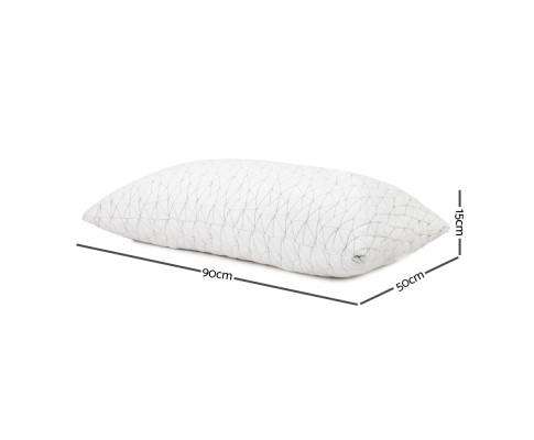 Set of 2 Rayon King Memory Foam Pillow Giselle