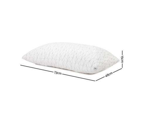 Set of 2 Rayon Single Memory Foam Pillow Giselle