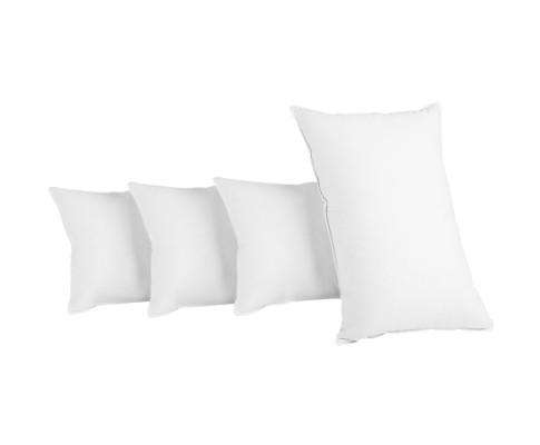 King Size 4 Pack Bed Pillow Medium 2 Firm & 2 Microfibre Fiiling Giselle