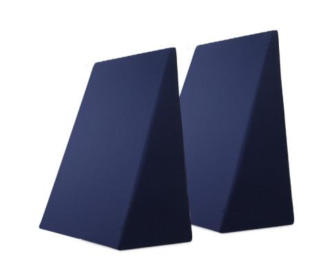 2X Memory Foam Wedge Pillow Neck Back Support with Cover Waterproof Blue Giselle