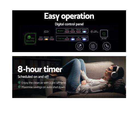 Home HEPA Air Purifier - ALLERGY REMOVER Devanti