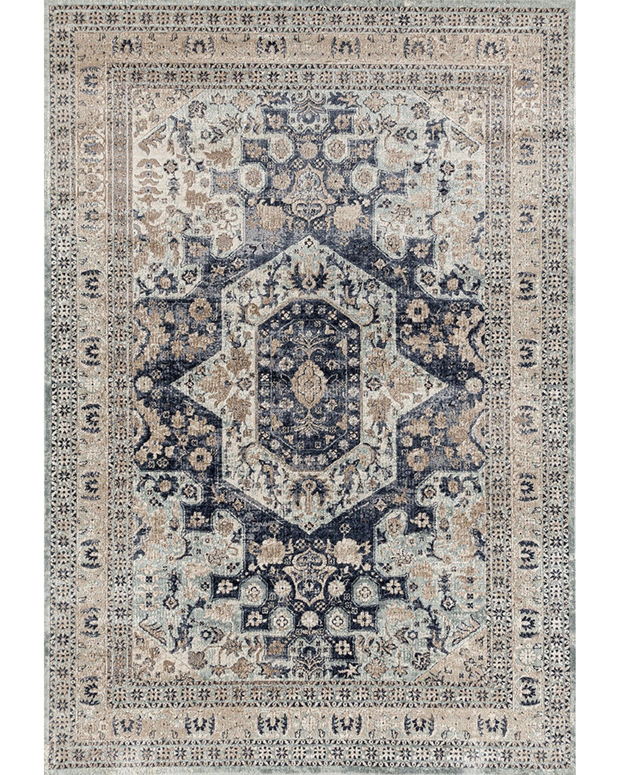 Providence Esquire Brushed Traditional Blue Rug Rug Culture