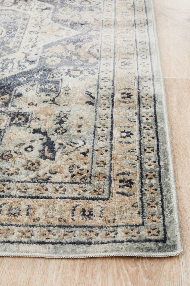 Providence Esquire Brushed Traditional Blue Runner Rug Culture