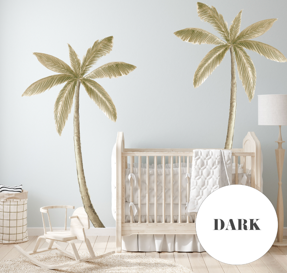 Large Palm Tree Wall Decals Australian Design Hand Painted Peel & Stic
