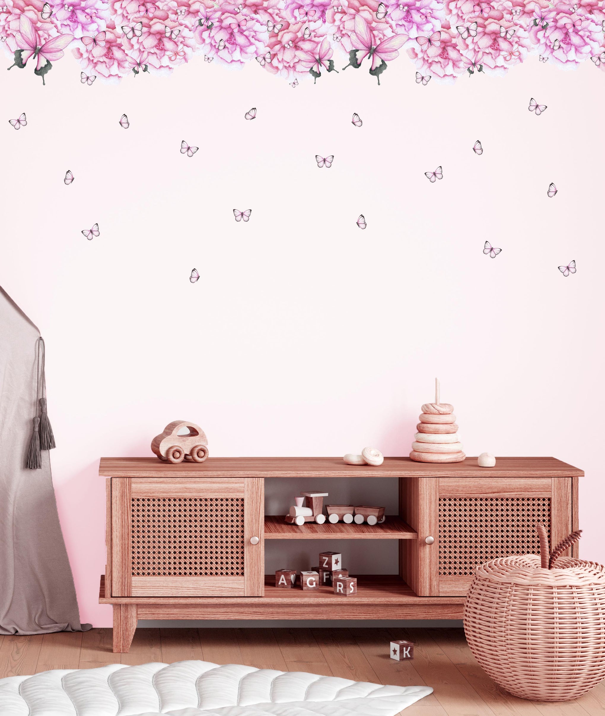 Flower Clouds Runner Polka Art Prints