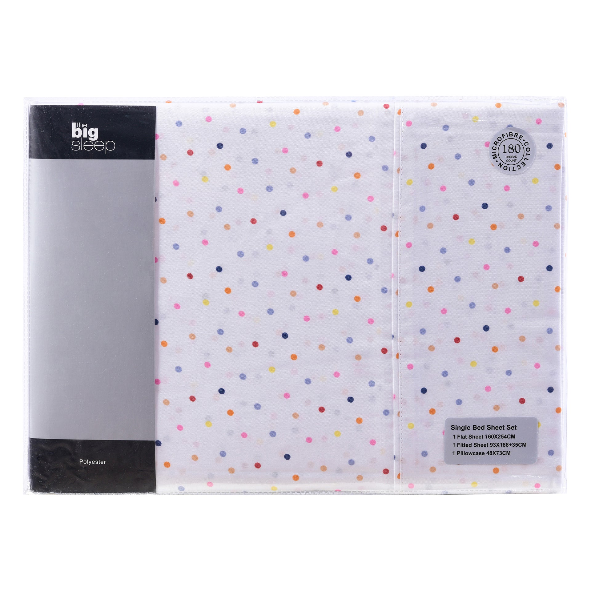 The Big Sleep Polka Printed Microfibre Sheet Set The Big Sleep