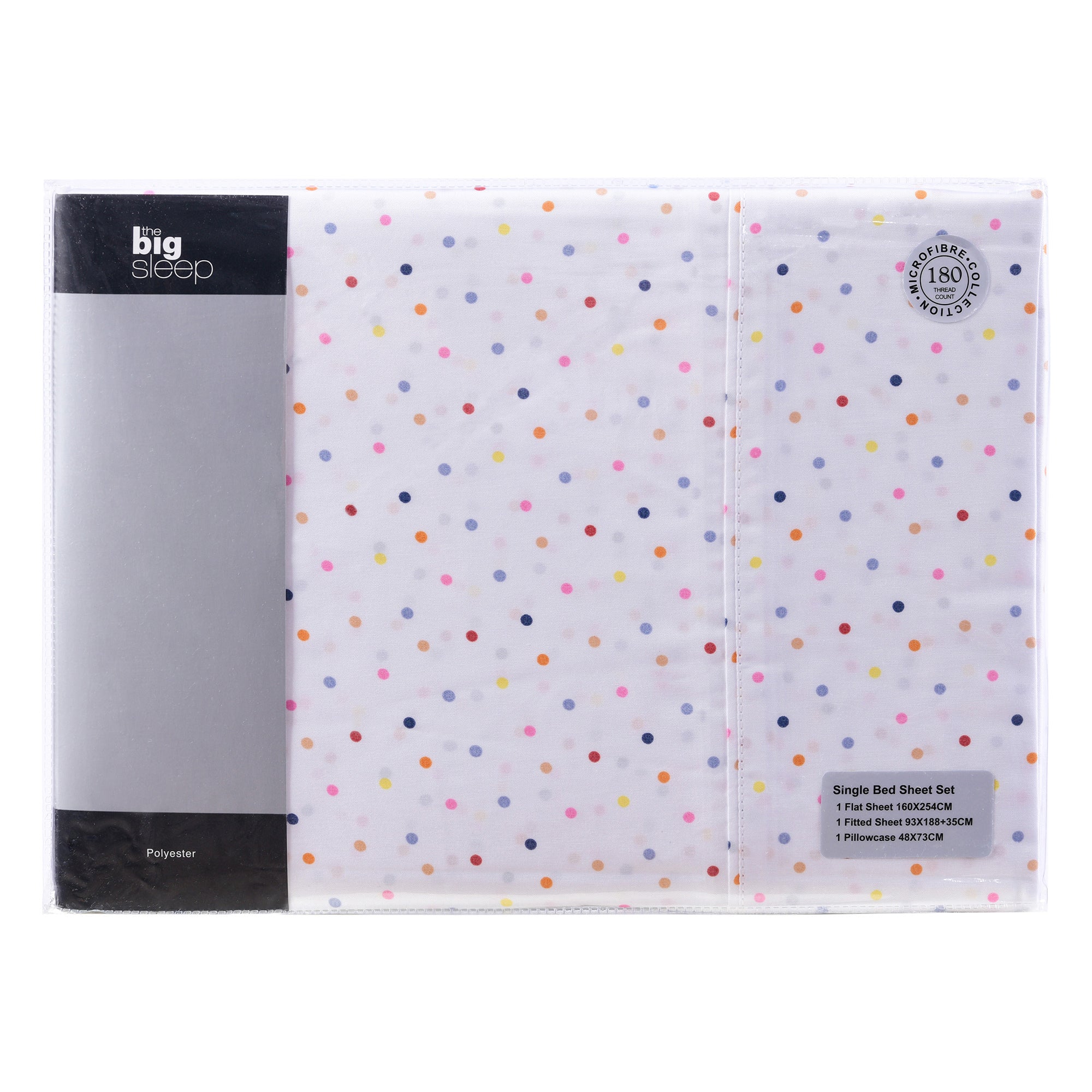The Big Sleep Polka Printed Microfibre Sheet Set The Big Sleep