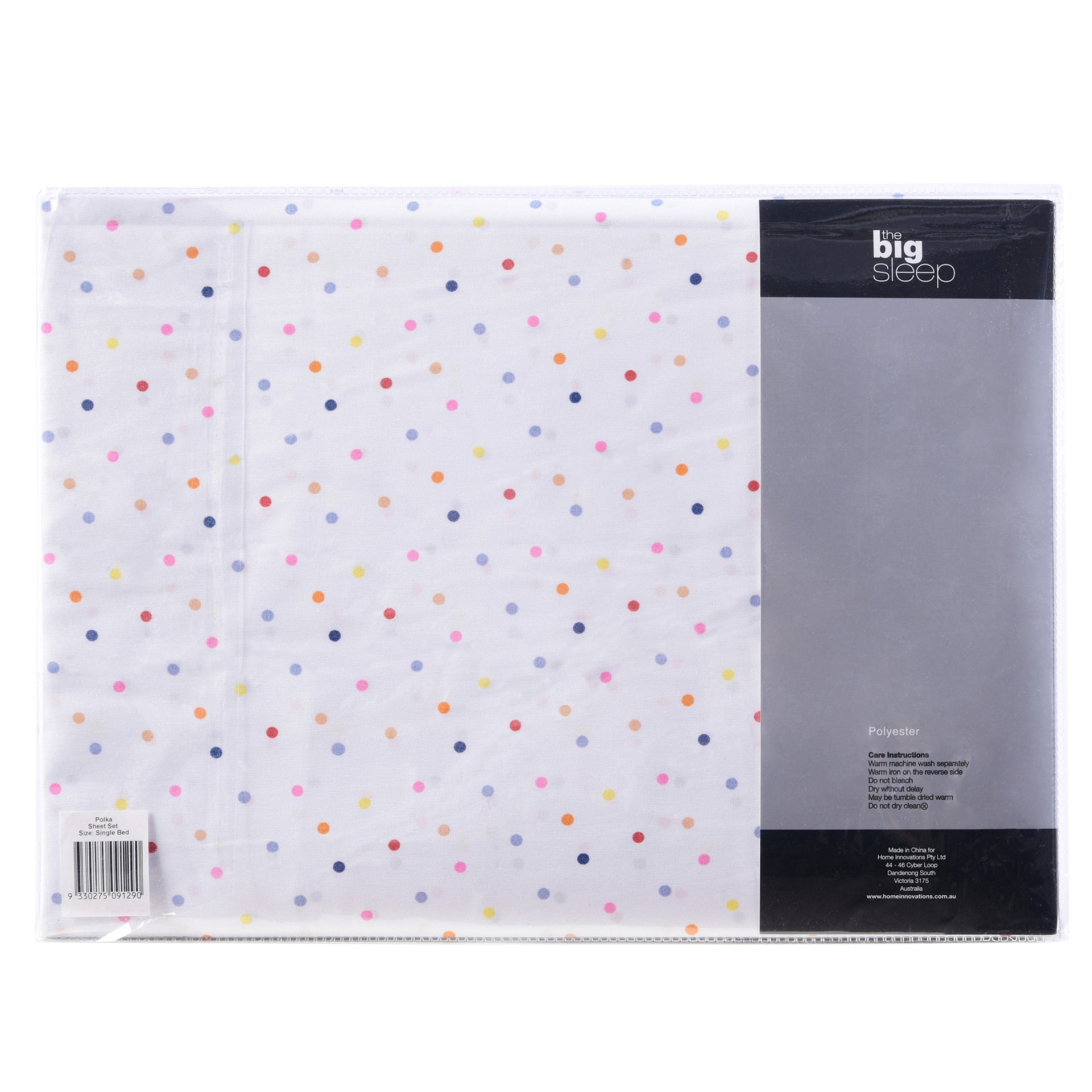 The Big Sleep Polka Printed Microfibre Sheet Set The Big Sleep