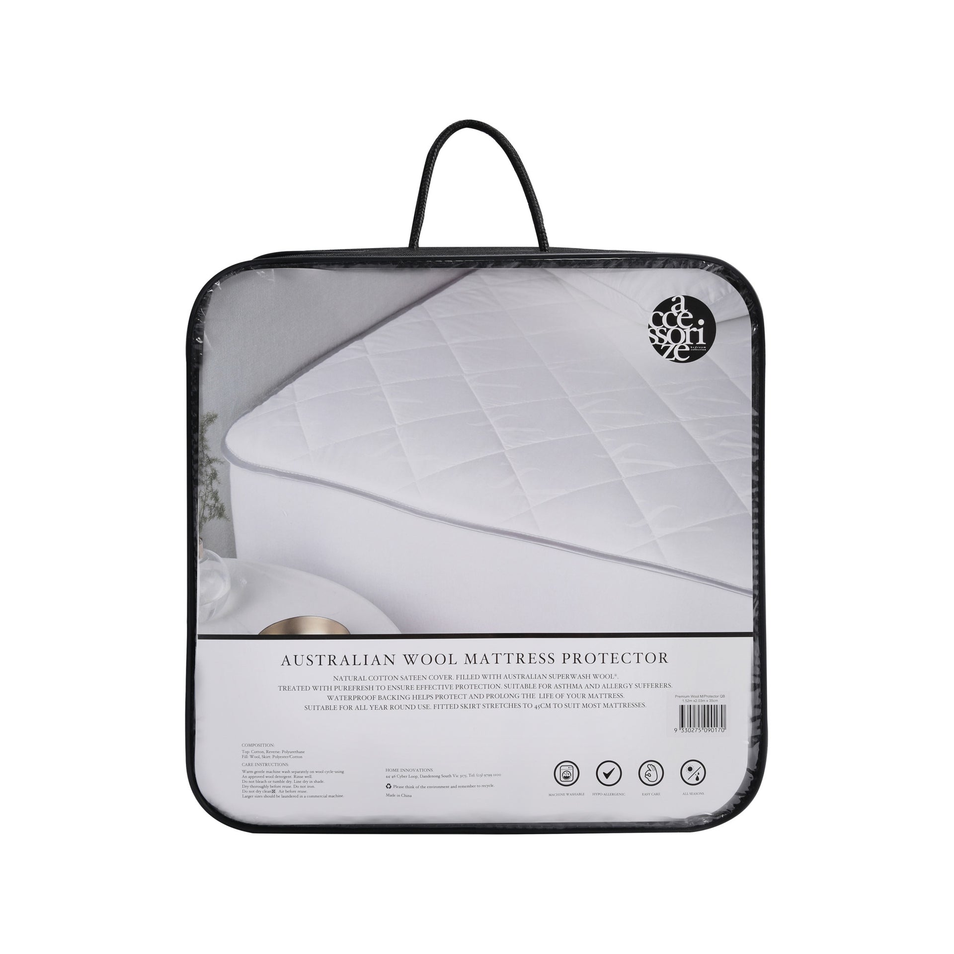 Accessorize Premium Wool  Mattress Protector Accessorize