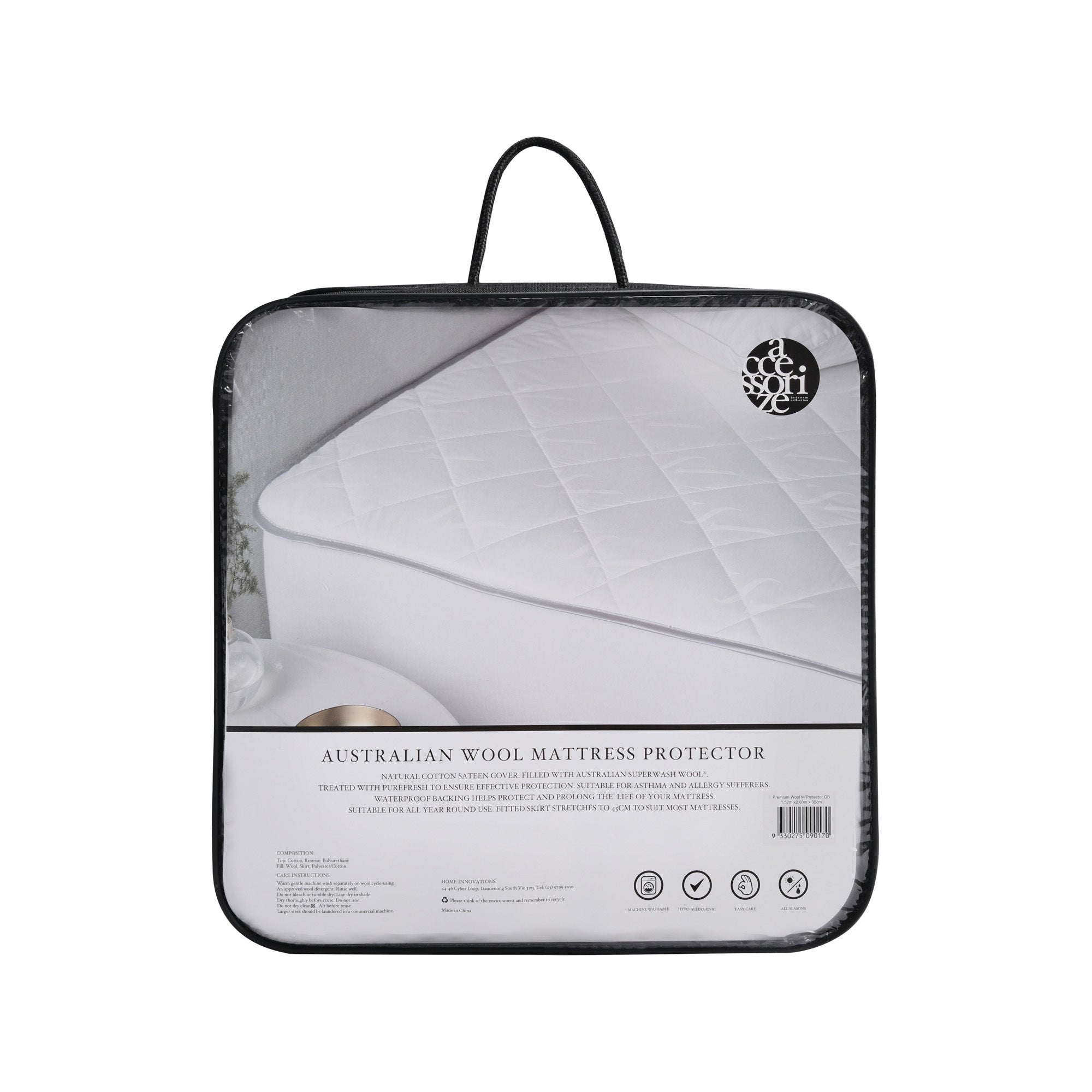 Accessorize Premium Wool  Mattress Protector Accessorize